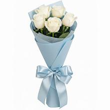 Букет 5 Белых роз Проуд в Новороссийске