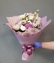 Букет Легкое дыхание в Новороссийске Букет цветов из:  Розы и Лизиантусы в Новороссийске