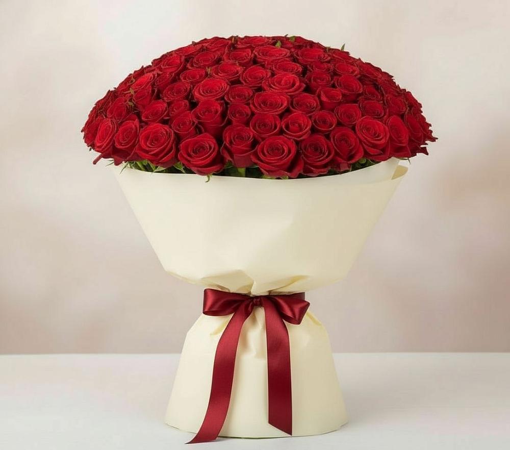 101 Красная роза Милано в Новороссийске Букет 101 Красная роза Милано в Новороссийске