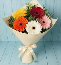 Букет праздник в Новороссийске Букет цветов из:  Герберы в Новороссийске