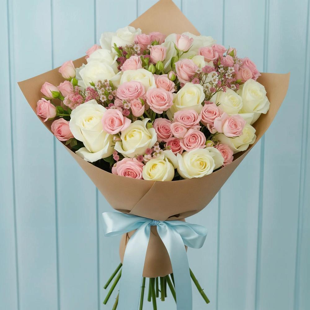 Букет романтичный подарок в Новороссийске Букет цветов из: Розы в Новороссийске