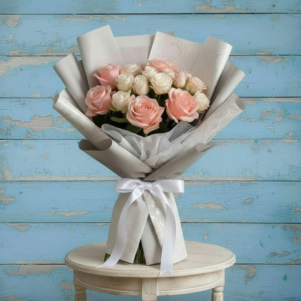 Букет Нежное облако в Новороссийске Букет цветов из: Розы в Новороссийске