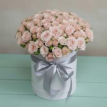 Композиция утонченная красота в Новороссийске Цветочная композиция из Розы в шляпной коробке в Новороссийске