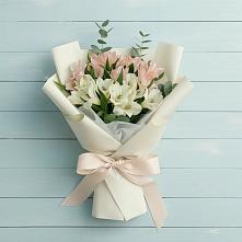 Букет Утренний поцелуй в Новороссийске Букет цветов из:  Альстромерии в Новороссийске