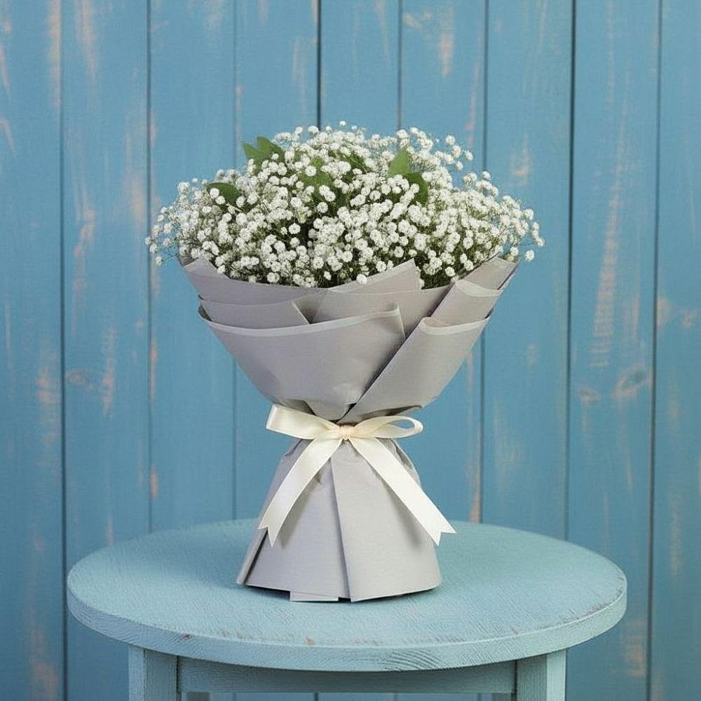 Букет Белые гипсофилы в Новороссийске Букет цветов из: Гипсофила в Новороссийске