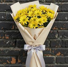 Букет Желтое настроение в Новороссийске Букет цветов из:  Хризантемы в Новороссийске