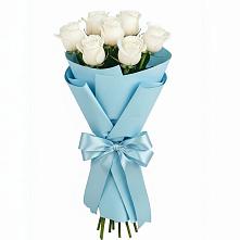 7 Белых роз Проуд в Новороссийске Букет 7 белых роз Проуд в Новороссийске