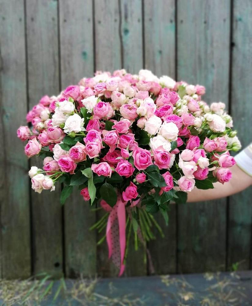 Розовые кустовые розы Натали и Лав Лидия в Новороссийске Букет Розовые кустовые розы Натали и Лав Лидия в Новороссийске