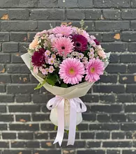 Букет яркие краски #REPLACE_PRED# Новороссийске Букет цветов из:  Герберы и Хризантемы #REPLACE_PRED# Новороссийске