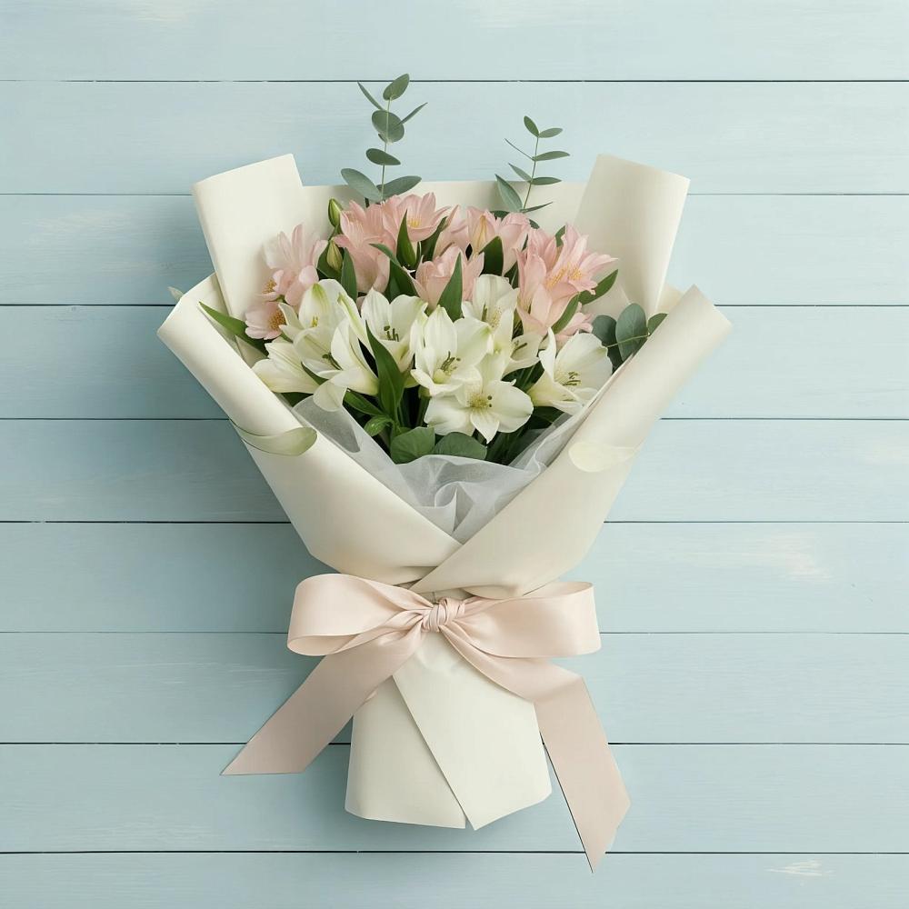 Букет Утренний поцелуй в Новороссийске Букет цветов из: Альстромерии в Новороссийске