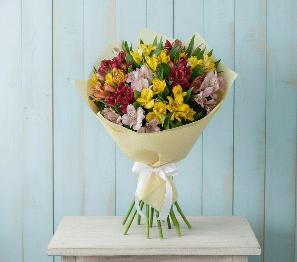 Букет Летние краски в Новороссийске Букет цветов из: Альстромерии в Новороссийске