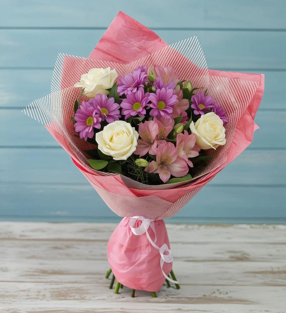 Букет комплимент в Новороссийске Букет цветов из: Герберы в Новороссийске