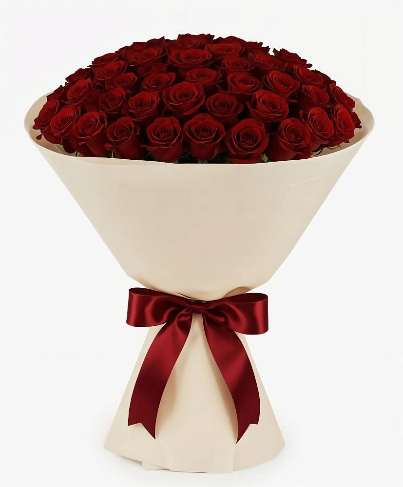 101 Бордовая роза Блэк Бакарра в Новороссийске Букет 101 Бордовая роза Блэк Бакарра в Новороссийске