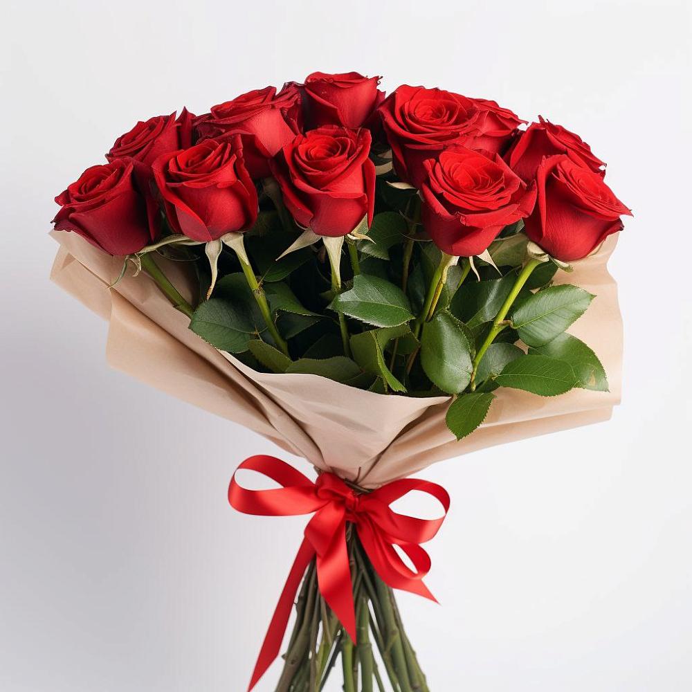 11 Красных роз Эдлесс Лав в Новороссийске Букет 11 Красных роз Эдлесс Лав в Новороссийске